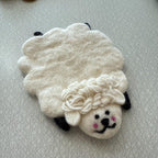 Handmade Wool Felt Animal Coasters Set – Home Decor, Multicolor