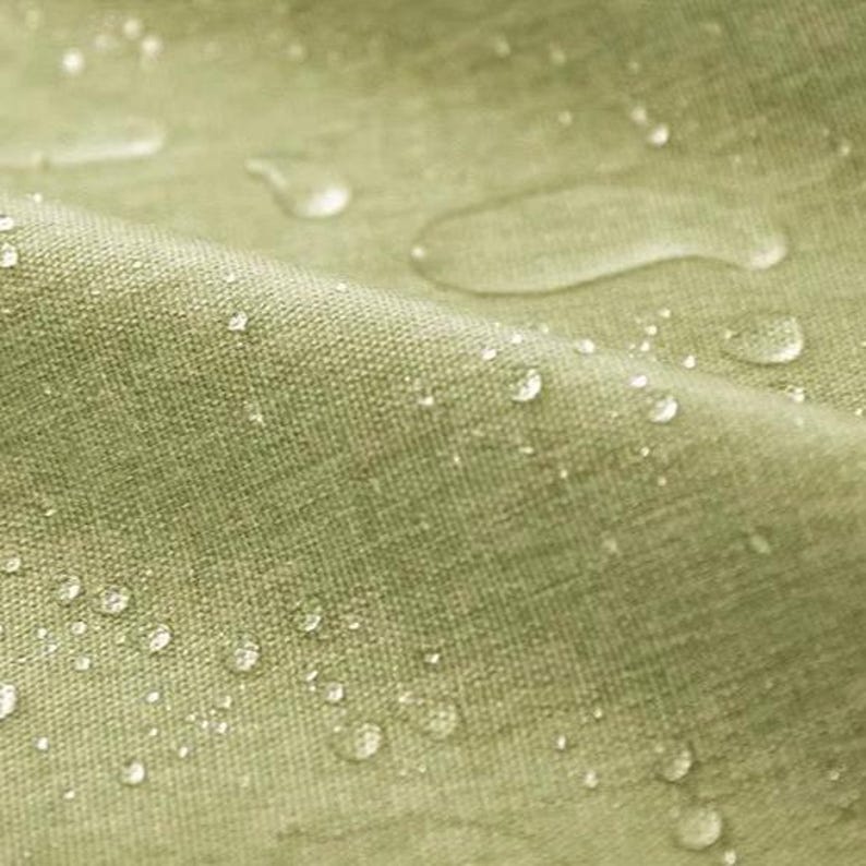 Avocado Green Waterproof Tablecloth with Tassel Edge Option for Dining, Stain-Resistant Outdoor Table Cover, Solid Color