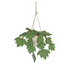 Handmade Felt English Ivy Hanging House Plant Decoration, Green, 18 x 7 cm