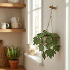 Handmade Felt English Ivy Hanging House Plant Decoration, Green, 18 x 7 cm