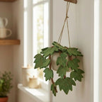 Handmade Felt English Ivy Hanging House Plant Decoration, Green, 18 x 7 cm