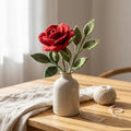 Handmade Needle Felted Wool Flower Bouquet - Forever Flowers for Vase Decor, Floral Gift