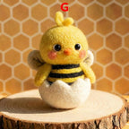 Needle Felted Easter Chick, Handmade Wool Spring Decor, Soft Wool Figurine