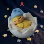 Needle Felted Easter Chick, Handmade Wool Spring Decor, Soft Wool Figurine