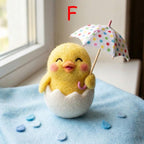 Needle Felted Easter Chick, Handmade Wool Spring Decor, Soft Wool Figurine