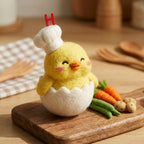 Needle Felted Easter Chick, Handmade Wool Spring Decor, Soft Wool Figurine