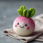 Needle Felted Fruit and Vegetable Figurines, Wool Fiber Art Sculptures, 8-10 cm Kitchen Decor