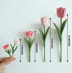 Handmade Needle Felted Wool Flower Bouquet - Forever Flowers for Vase Decor, Floral Gift