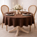 Sage Green Round Linen Tablecloth for Wedding, Washed Linen Table Cloth, 40 Colors, Rectangular Square Oval Round