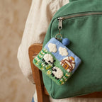 Wool Felt Animal Coin Purse, Needle Felted Sheep Hedgehog Pouch, 6.3x4.9 Inch