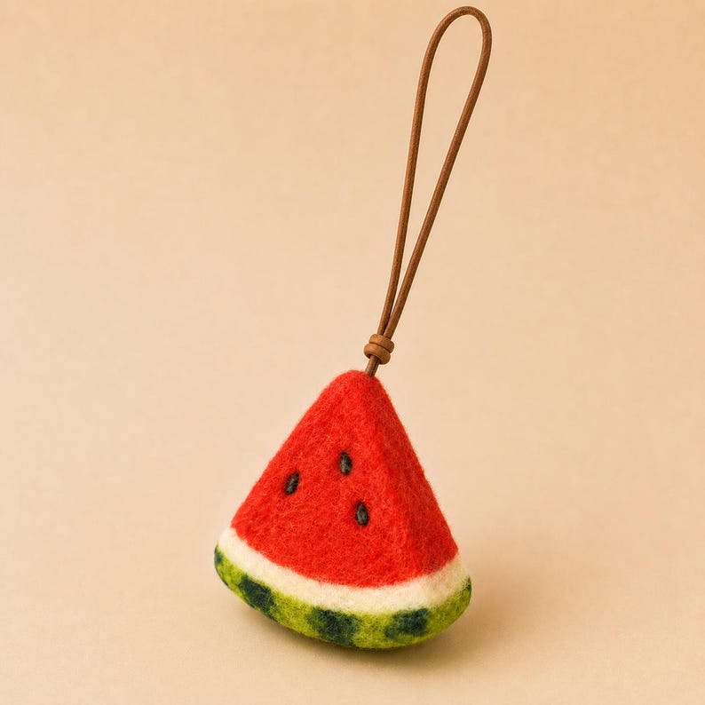 Needle Felted Wool Mini Bag Charm Keychain for Backpack Purse