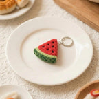 Needle Felted Fruit Keychain, Handmade Wool Felt Bag Charm, Strawberry Avocado Watermelon Kawaii Food Keyring