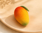 Needle Felted Fruit Keychains - Wool Apple, Strawberry, Mango & Orange Slice Bag Charms with Gold-Tone Lobster Clasp, 2 in