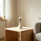Needle Felted Wool Flower Branch with Optional Felt Vase, Handmade Floral Table Decor, 4 in Stem, 2 in Vase