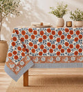 Floral Cotton Tablecloth Hand Block Print Square Rectangle Round