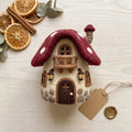 Handmade Needle Felted Mini Mushroom House | 6–8cm Wool Fairy Mushroom Home Decor