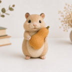 Needle Felted Wool Woodland Animal Figurines, Set of 6 Autumn Harvest Fall Decor, 3-4 Inch