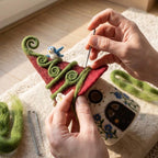 Handmade Needle Felted Fairy House, Merino Wool Miniature Cottage Decor, Colorful Fairy Garden Ornament, 2.5–3 Inch
