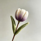 Needle Felted Wool Flower Branch with Optional Felt Vase, Handmade Floral Table Decor, 4 in Stem, 2 in Vase