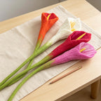 Hand Felt Calla Lily 15 Inch Wool Everlasting Flower for Wedding Home Anniversary Decor