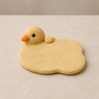 Animal Wool Felt Coasters Set, Panda Koala Penguin Duck Capybara Otter Mug Mats, 10cm