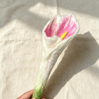 Hand Felt Calla Lily 15 Inch Wool Everlasting Flower for Wedding Home Anniversary Decor