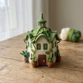 Handmade Needle Felted Mini Fairy Woodland Cottage | 6–8cm Tiny Wool Fairy House Decor