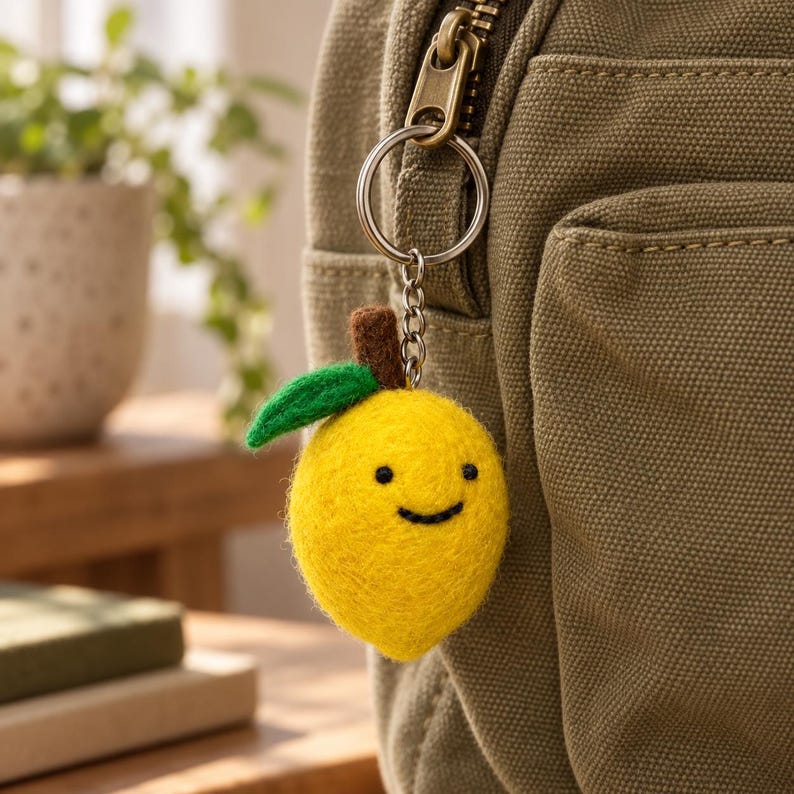 Felt Wool Keychain Handmade Bag Charm Lightweight Durable 3-5 Inch