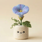 Needle Felted Wool Birth Month Flower in Felt Pot, 10 cm Handmade Desk Decor, Birthday Gift for Her