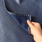Waterproof Rectangle Table Cover, Wipeable TPU-Coated Linen-Look Tablecloth, Dusty Blue, Oversized Sizes